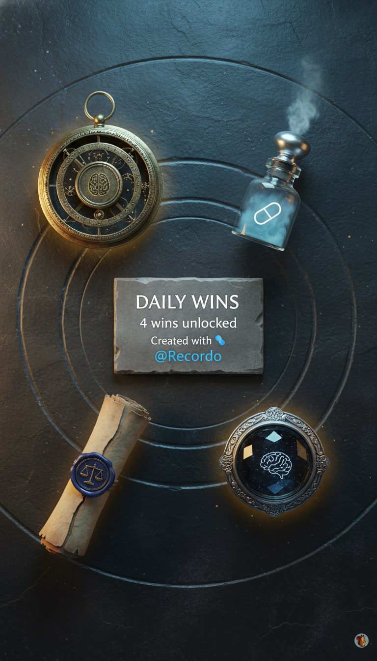 Shareable daily accomplishment image from Recordo